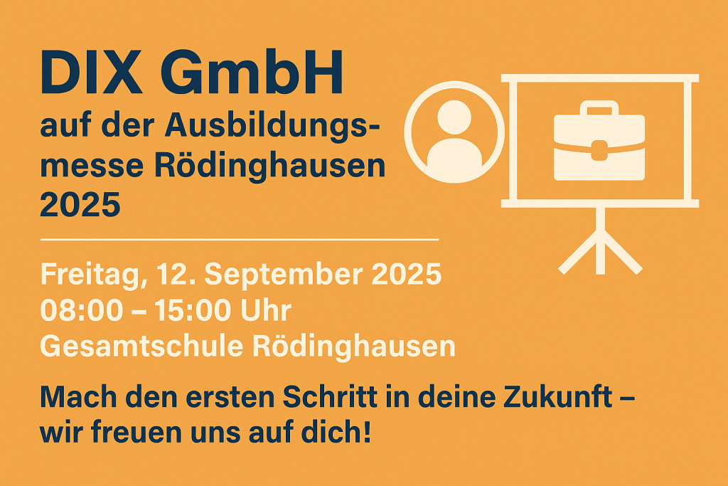 DIX auf der Ausbildungsmesse der Gemeinde Rödinghausen am 12. September 2025 in der Sporthalle der Gesamtschule Rödinghausen