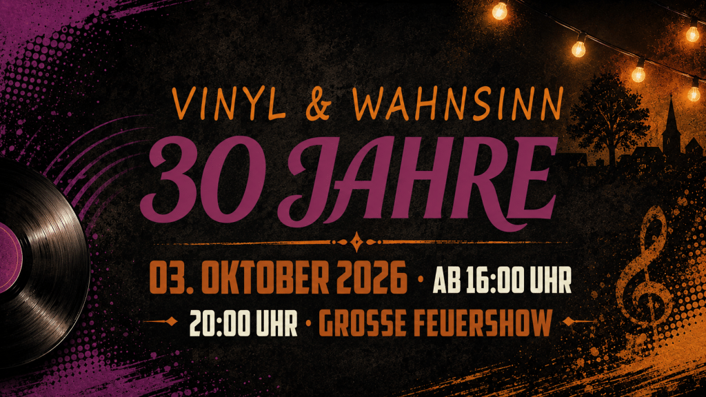 Vinyl und Wahnsinn: 3. Oktober 2026 in Bruchmühlen | DIX